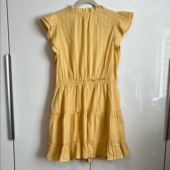 Sweet Wanderer Sunny Yellow Cotton Ruffle Dress Lined, Size XL - Picture 7 of 10